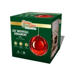 6" Round LED Snowfall Hanging Ornament Decoration -Courtyard Home Furnishings Store ORN6 RRD BOX scaled