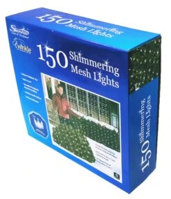 150 Shimmering Net-Style Mesh Christmas Lights 12 150 Shimmering Net-Style Mesh Christmas Lights -Courtyard Home Furnishings Store P92M4111