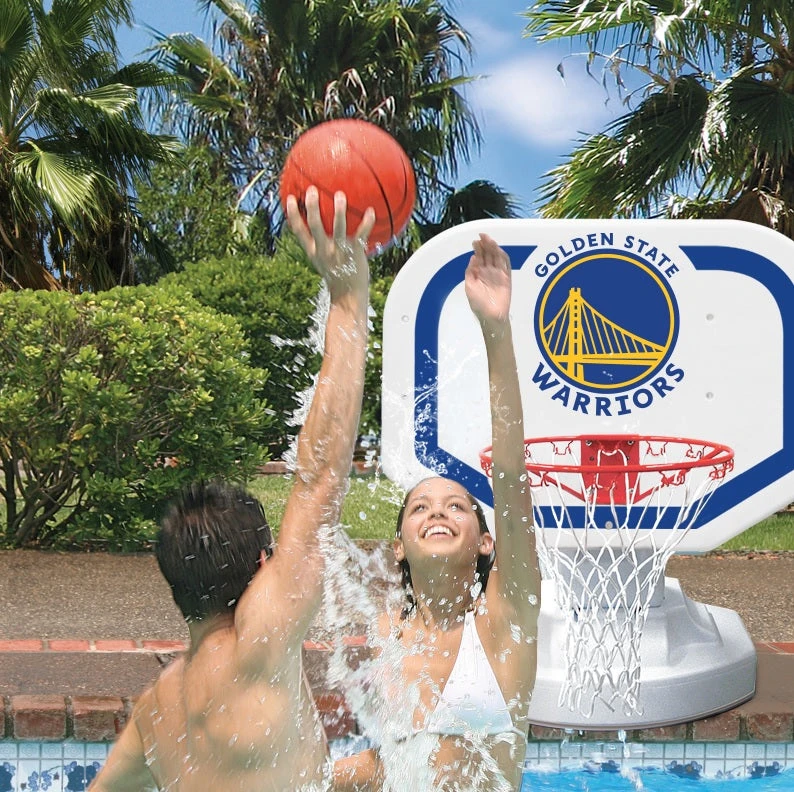 NBA Golden State Warriors USA Competition Style Poolside Basketball Game From Poolmaster 1 NBA Golden State Warriors USA Competition Style Poolside Basketball Game From Poolmaster
