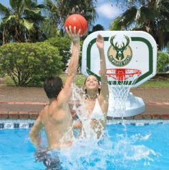 NBA Milwaukee Bucks USA Competition Style Poolside Basketball Game From Poolmaster