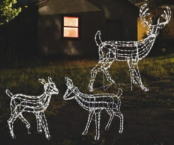 3-Piece Woodland Family LED Wire Sculpture Combo -Courtyard Home Furnishings Store Woodland Combo 3