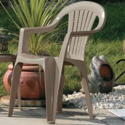 High-Back Resin Stacking Chairs -Courtyard Home Furnishings Store aec36c8244a91cd3488b706be0081d24