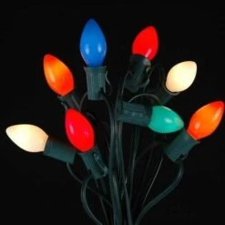Set Of 25 Ceramic C7 Multi-Colored Christmas Lights -Courtyard Home Furnishings Store bd8117af5440e61b50eb01121b86b761
