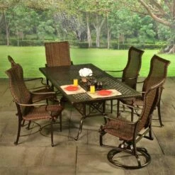 GES Bel Air Cast Aluminum Woven Patio Dining Sets 13 GES Bel Air Cast Aluminum Woven Patio Dining Sets -Courtyard Home Furnishings Store ce5b960d9061c7a4e586f9145ca9aa6d