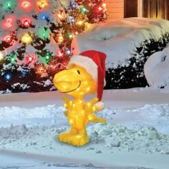 3D Lighted Woodstock In Santa Hat Sculpture 8 3D Lighted Woodstock In Santa Hat Sculpture -Courtyard Home Furnishings Store christmas 18 3d lighted woodstock in santa hat sculpture 1