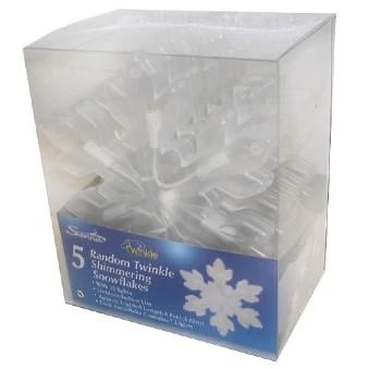 Set Of 5 Twinkle Shimmer Snowflake Lights 2 Set Of 5 Twinkle Shimmer Snowflake Lights - Image 2