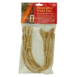 Decorative Gold Twist Ties By Haute Decor, 6-Pack 6 Decorative Gold Twist Ties By Haute Decor, 6-Pack -Courtyard Home Furnishings Store christmas 6 piece decorative gold twist ties by haute decor 3