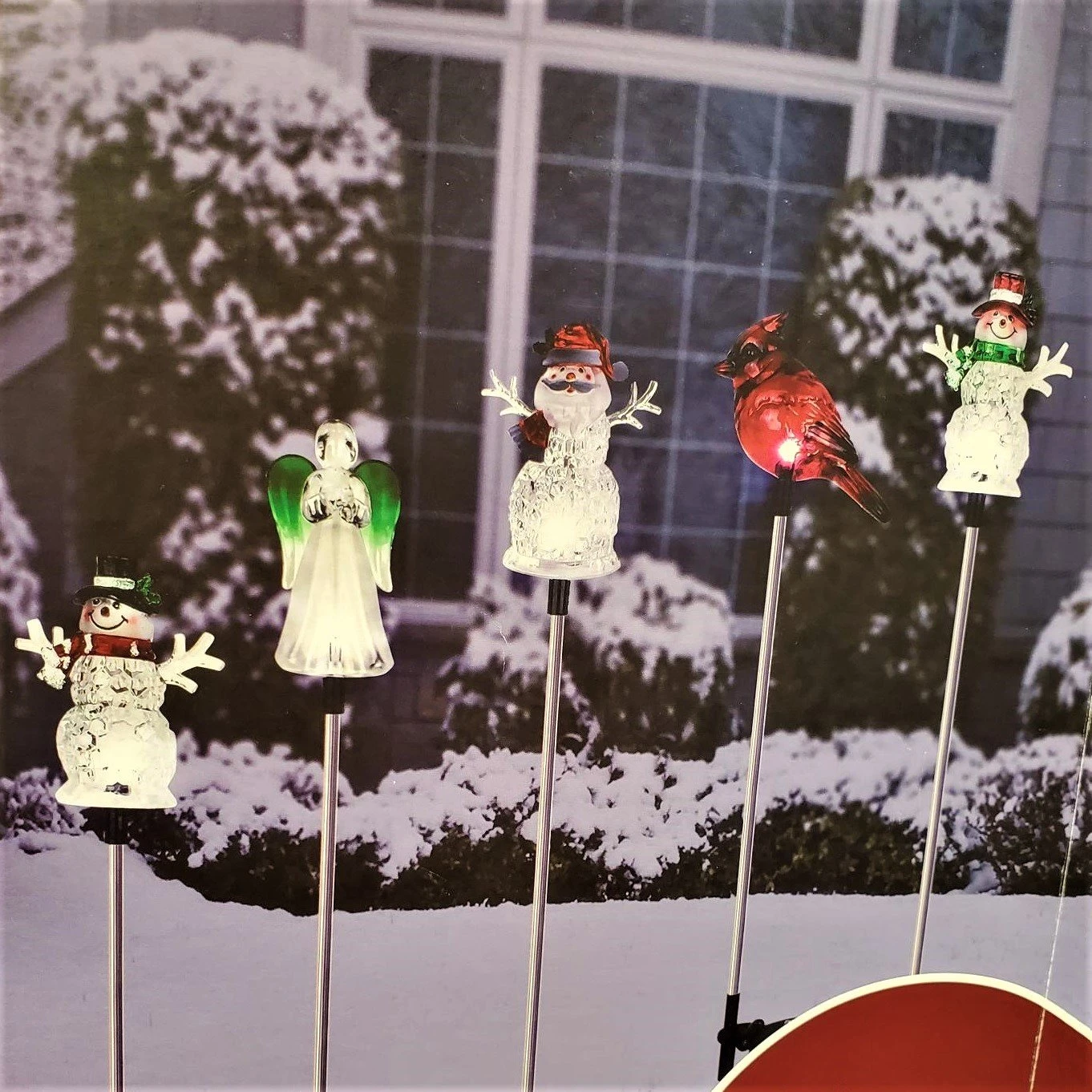 Solar-Powered LED Winter Icon Acrylic Garden Stakes 6 Solar-Powered LED Winter Icon Acrylic Garden Stakes - Image 6