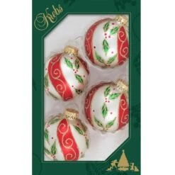 Set Of 4 Chiffon Red Stripe, Green Holly Leaves And Gold Glitter Glass Christmas Ornaments 13 Set Of 4 Chiffon Red Stripe, Green Holly Leaves And Gold Glitter Glass Christmas Ornaments -Courtyard Home Furnishings Store e4db2f27b64651075a08a770c722a4ba
