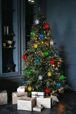 4" Round LED Snowfall Hanging Ornament Decoration 28 4" Round LED Snowfall Hanging Ornament Decoration -Courtyard Home Furnishings Store orn4 gww lifestyle