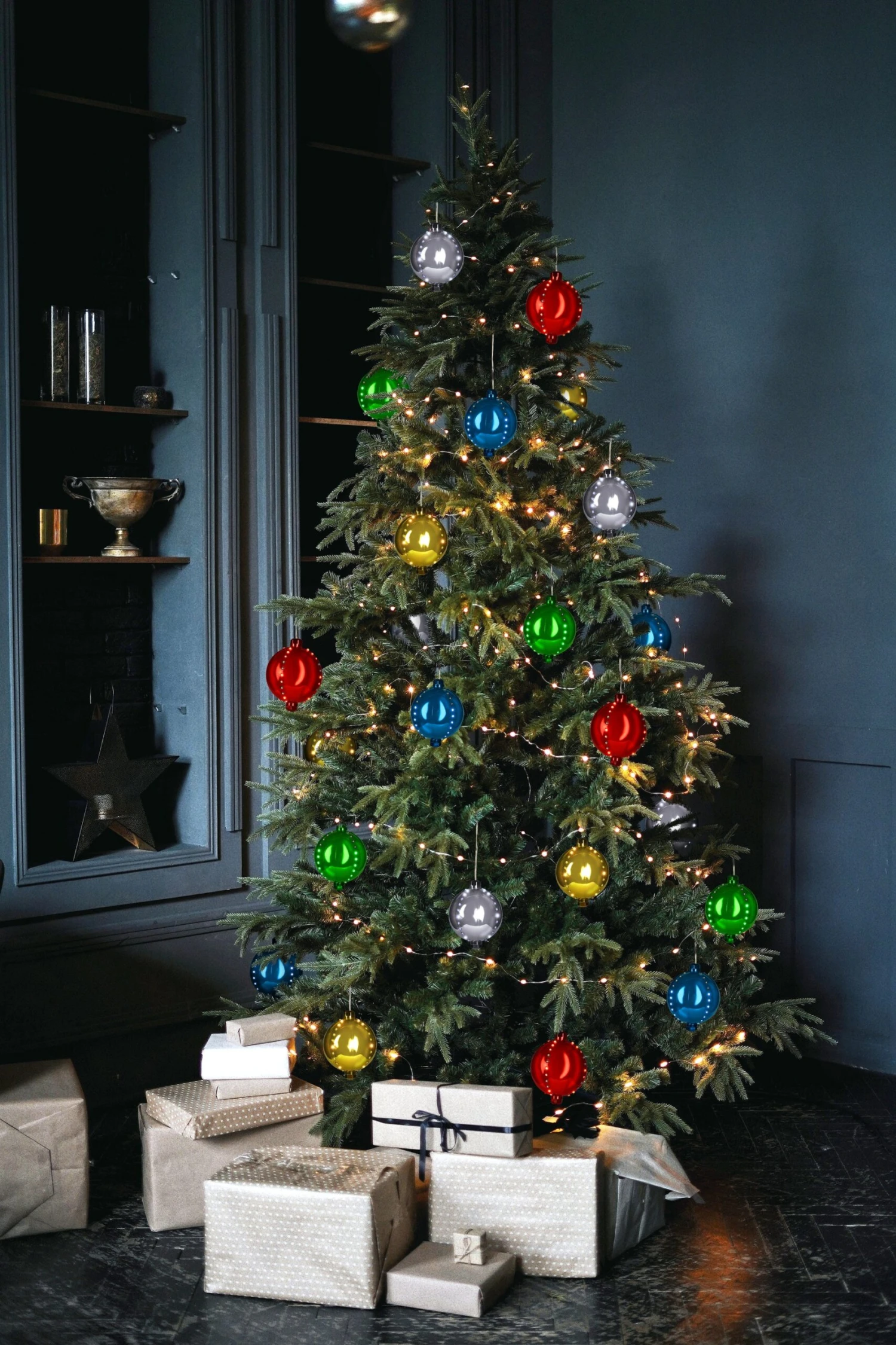 4" Round LED Snowfall Hanging Ornament Decoration 13 4" Round LED Snowfall Hanging Ornament Decoration - Image 13