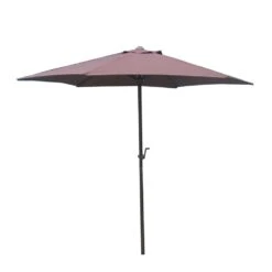 7.5' Market Bronze Frame Brown Canopy Umbrella