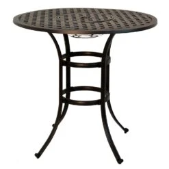 Stonegate Cushioned Bar Height Patio Set -Courtyard Home Furnishings Store outdoor living stonegate cast aluminum cushioned bar height patio set 3