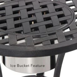 Stonegate Cushioned Bar Height Patio Set -Courtyard Home Furnishings Store outdoor living stonegate cast aluminum cushioned bar height patio set 4