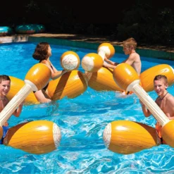 Swimline Log Flume Joust Action Pool Inflatable Set -Courtyard Home Furnishings Store pools swimline log flume joust action pool inflatable set 2