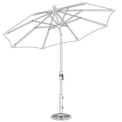 9' Collar Tilt Market Black Frame Spa Canopy Umbrella -Courtyard Home Furnishings Store um8109Line ffba413f 5a71 4ec3 9548 86f61b375757